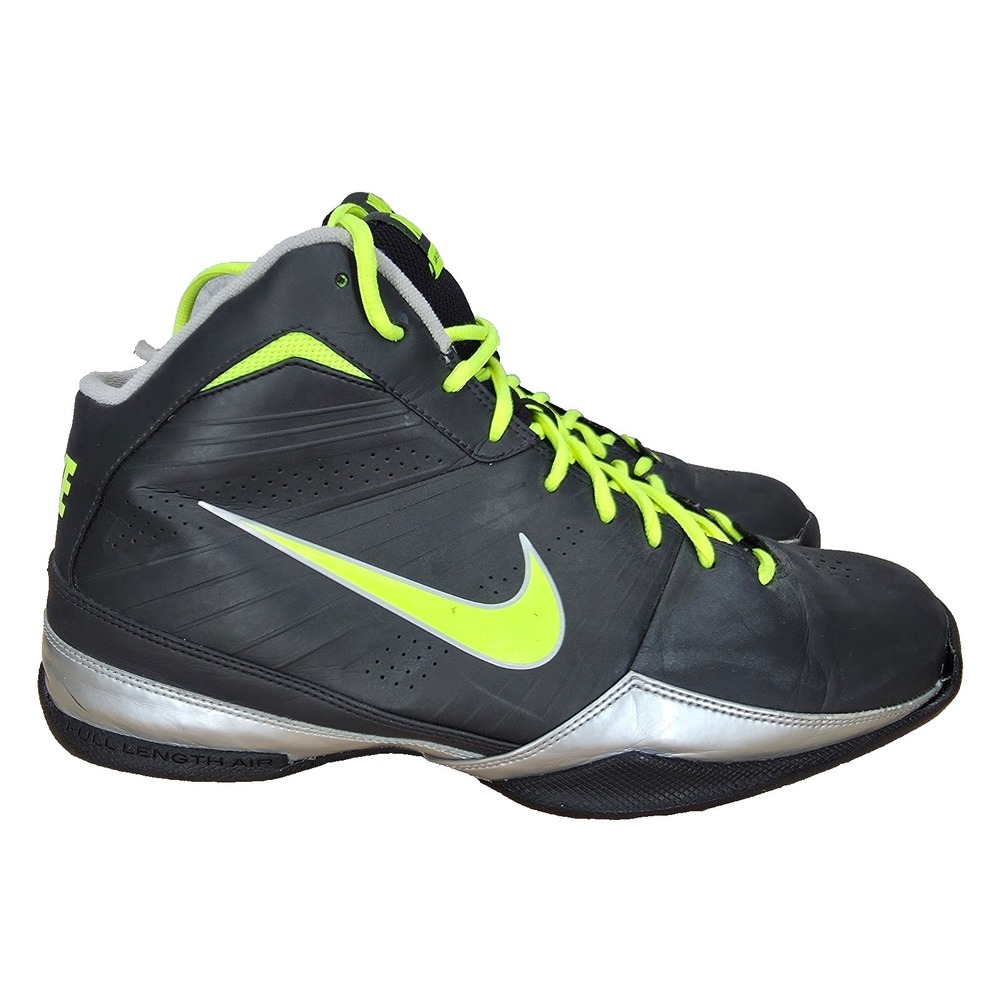 Nike‎ Air Max Full Court 2 Black Volt Mens 12 High Top Basketball Shoes Sneakers